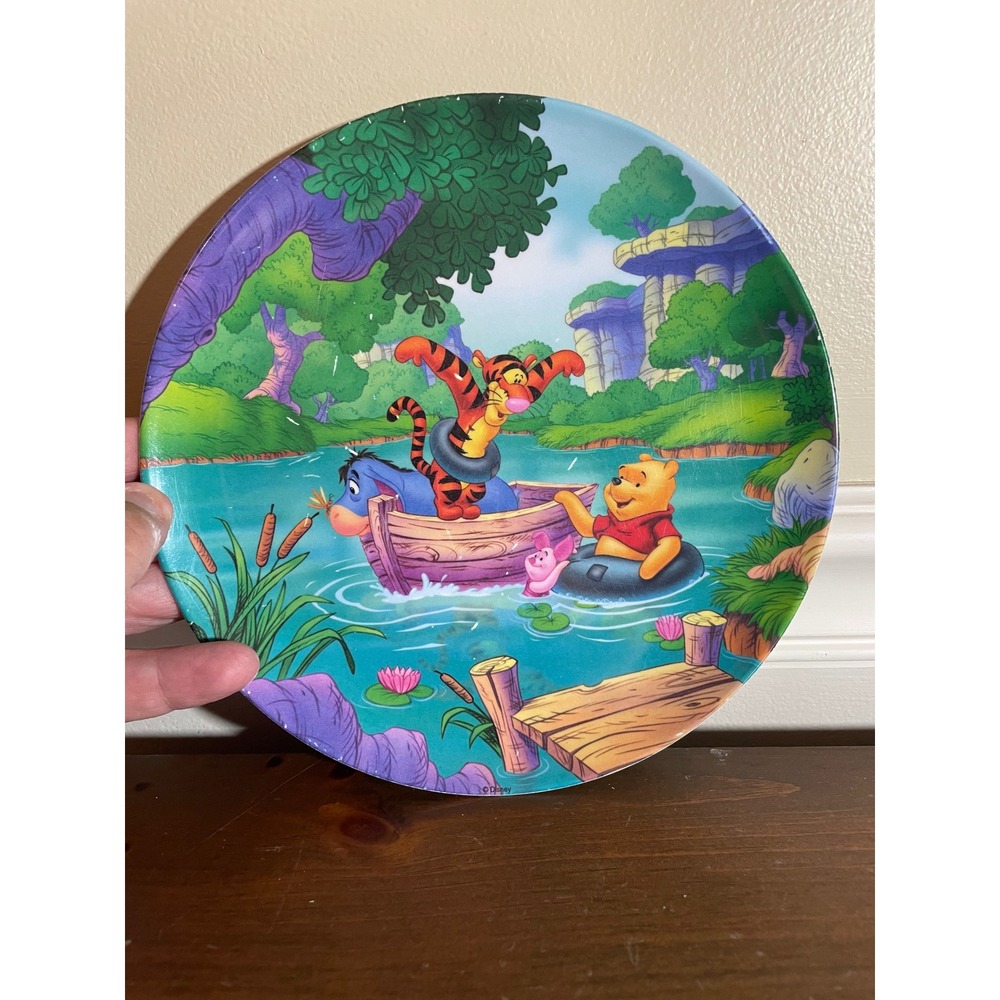 Disney Winnie the Pooh Tigger Eeyore Piglet Melamine Plate Zak Designs 8 Inch